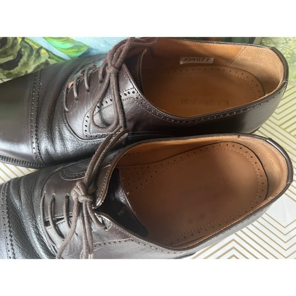 FREE SHIPPING Men's magnanni brown Pamplona  leather dress shoes size 42‎ - Picture 12 of 16